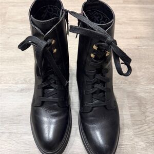 Cole Haan Cherise Lug Sole Waterproof Women's Black Lace-Up Ankle Boots